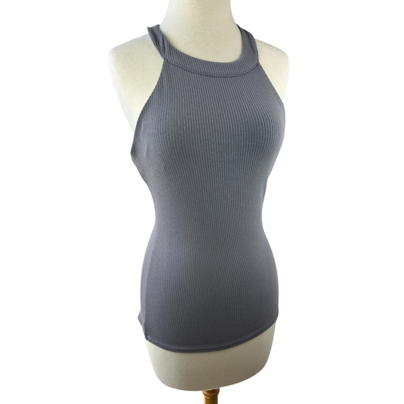 Alo Yoga Ribbed Insight Tank Purple Dusk Women's Size Small - Picture 5 of 14